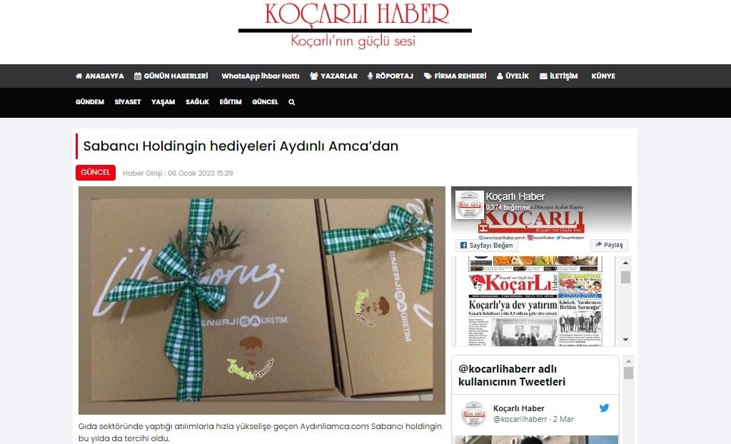 Sabancı Holding's gifts from Aydınlı Uncle